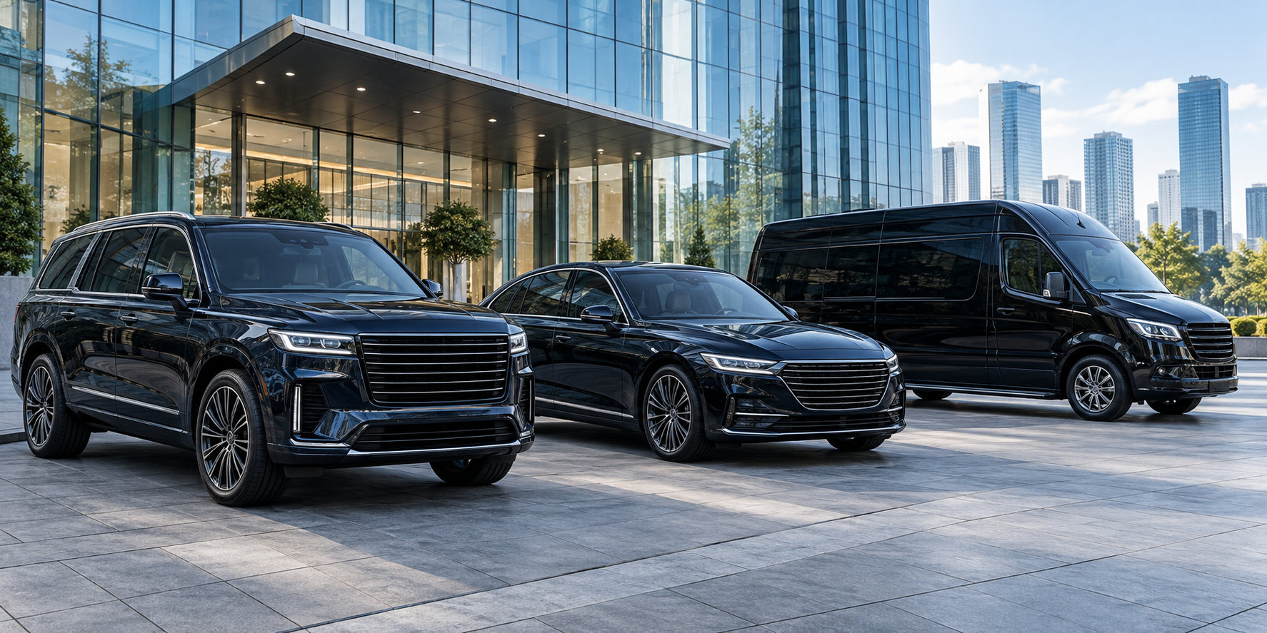 Executive SUV, sedan and passenger van fleet